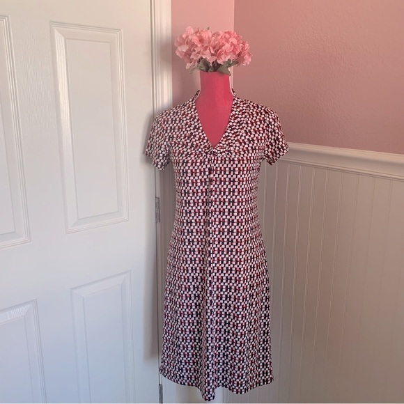 Dkny Dresses & Skirts - Red/Black/White Checked Knee Length DKNY Shift Dress, size S